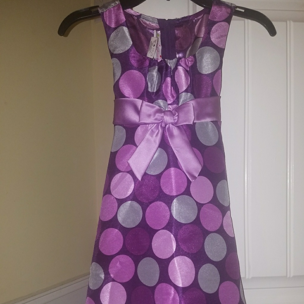 Kids polka dotted formal dress